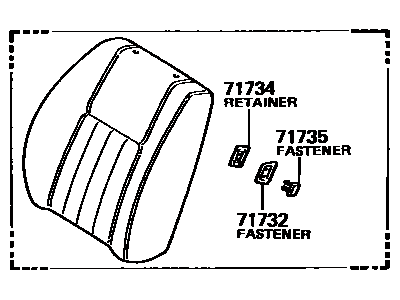 Toyota 71073-1B212-04 Front Seat Back Cover, Right(For Separate Type)