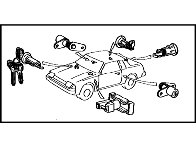 Toyota Celica Door Lock Cylinder - 69005-14340-04