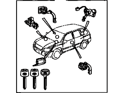 Toyota Highlander Door Lock Cylinder - 69005-48220