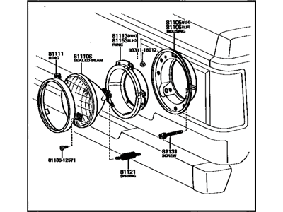 1982 Toyota Land Cruiser Headlight - 81150-69035