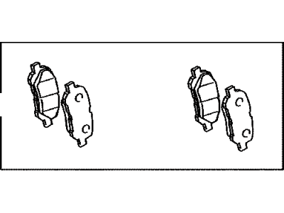 Toyota 04466-0E020 Rear Disc Brake Pad Kit