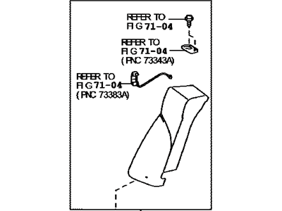 Toyota 71540-33410-E1 Back Assy, Rear Side Seat, RH