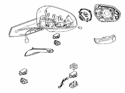 Toyota 87940-F4061 Outside Rear Mirror Assembly
