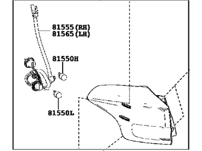 Toyota RAV4 Back Up Light - 81560-0R030