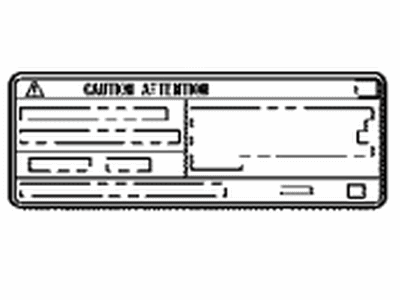 Toyota 88723-47230 Label, Cooler Service Caution