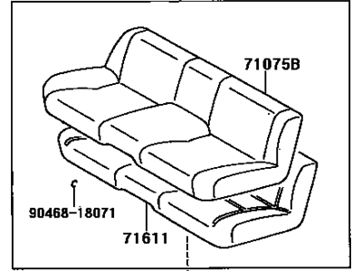 Toyota Supra Seat Cushion - 71560-14490-A0