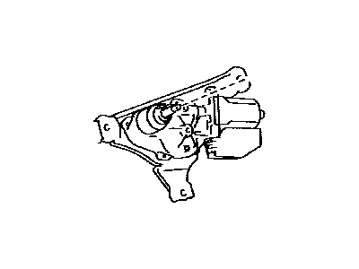 Toyota 85130-52240 Motor Assembly, Rear WIPER