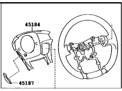 2019 Toyota Prius C Steering Wheel - 45100-47150-C3