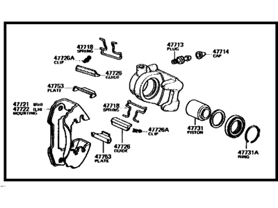 1979 Toyota Celica Brake Caliper - 47730-14041