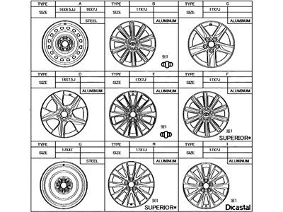 Toyota Camry Spare Wheel - 42611-06B40