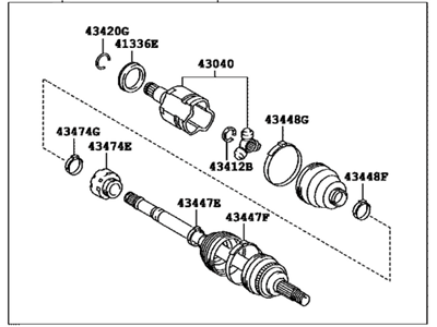 Toyota Camry Axle Shaft - 43420-06B00