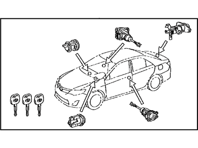 Toyota Camry Door Lock Cylinder - 69005-06500