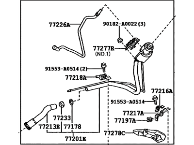 2012 Toyota Camry Fuel Filler Neck - 77210-06180