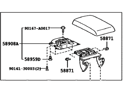 Toyota Camry Armrest - 58920-06011-B1