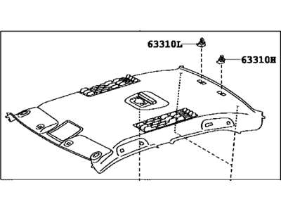 Toyota 63310-06720-A1 HEADLINING Assembly, Roof