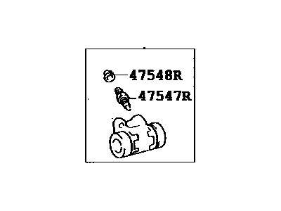 Toyota 47550-20211 Cylinder Assembly, Rear Wheel Brake