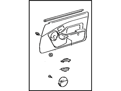 Toyota 67610-17250-01 Board Sub-Assembly, Front Door Trim, RH