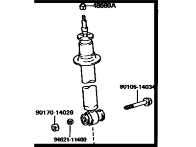 48510-19206 Genuine Toyota Shock Absorber Assembly