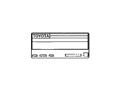 Toyota 11298-37A20 Label, Emission Cont