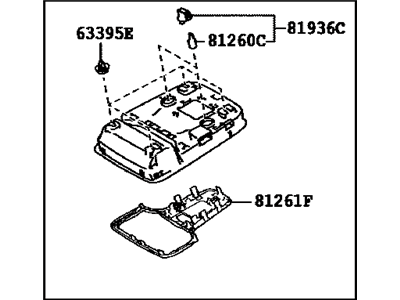 Toyota 81208-47320-E0 LAMP SUB-ASSY, MAP