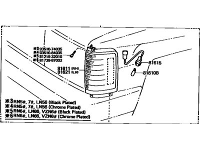 Toyota 81610-89164 Lamp Assy, Parking & Clearance, RH