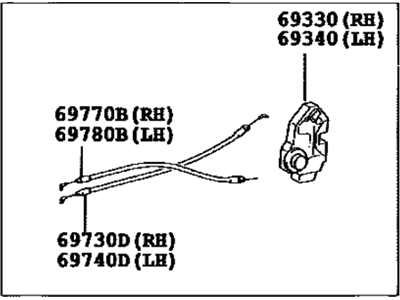 Toyota Tundra Door Latch Assembly - 69050-0C020