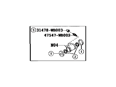 Scion iA Wheel Cylinder - 47550-WB002