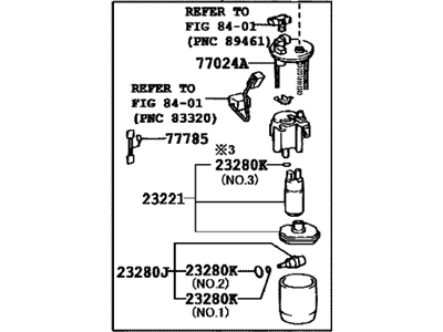 Toyota Sienna Fuel Pump - 77020-08030