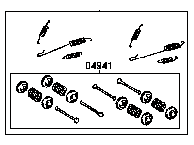 Toyota 04942-45010 Spring Kit, Rear Brake