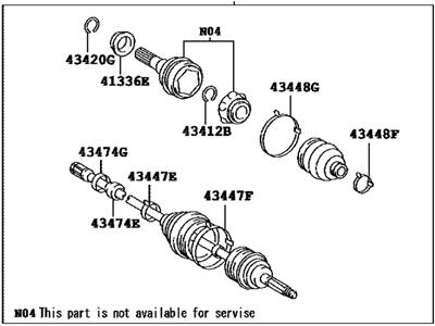 Toyota Sienna Axle Shaft - 43420-08031