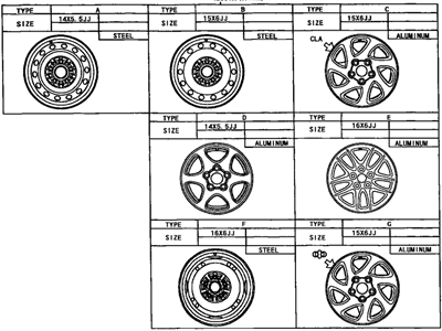 Toyota Solara Spare Wheel - 42611-06150