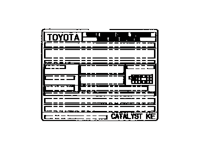 Toyota 11298-16580 Plate, Emission Control Information