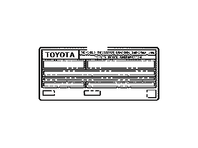 Toyota 11298-31170 Label, Emission Control Information