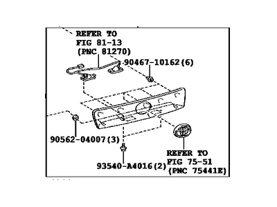 Toyota 76801-42120-K0 Garnish Sub-Assembly, Ba