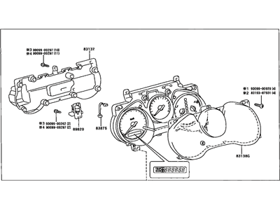 2002 Toyota RAV4 Speedometer - 83800-4A040