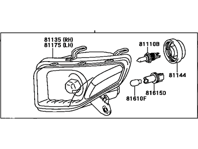 2001 Toyota RAV4 Headlight - 81110-42190