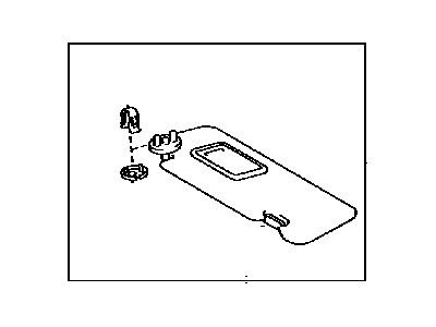 Toyota 74320-06292-B2 Visor Assembly, Left