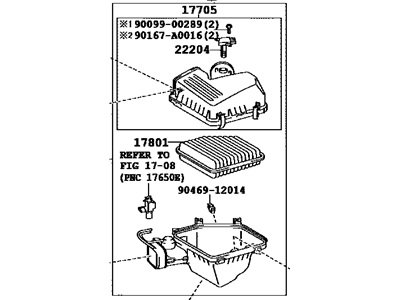 Toyota Venza Air Filter Box - 17700-AD016