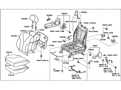 Toyota 71100-06P20-B0 Seat Assembly, Front RH