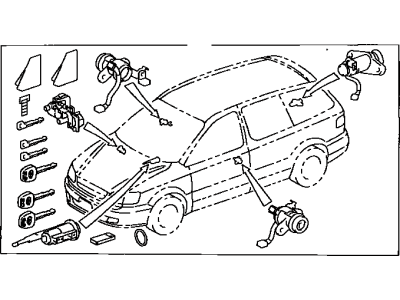 1998 Toyota Sienna Ignition Lock Cylinder - 89708-45010