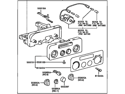 Toyota 55910-08022 Control Assy, Heater Or Boost Ventilator