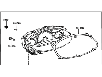 2000 Toyota Echo Speedometer - 83800-52350