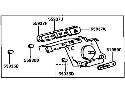 Toyota Echo A/C Switch - 84010-52260