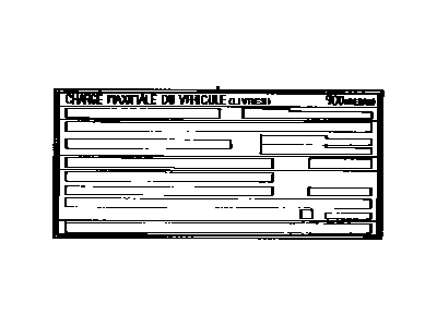 Toyota 42661-22210 Plate, Tire Pressure Caution