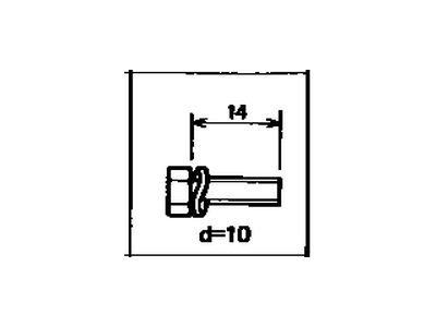 Toyota 91611-61014 Bolt, w/Washer