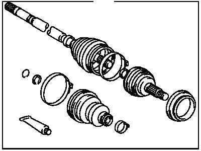 Toyota 43470-09371 Shaft Assembly, Front Drive Outboard Joint, Left