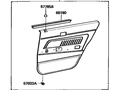 Toyota 67640-2A031-05 Board Sub-Assembly, Rear Door Trim, LH