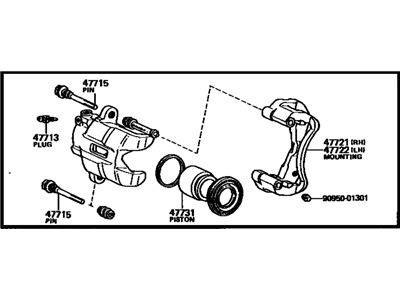 1985 Toyota Cressida Brake Caliper - 47730-22160