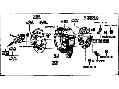 Toyota Corolla Alternator Case Kit - 27350-26060