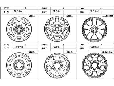 Toyota Tacoma Spare Wheel - 42611-04170